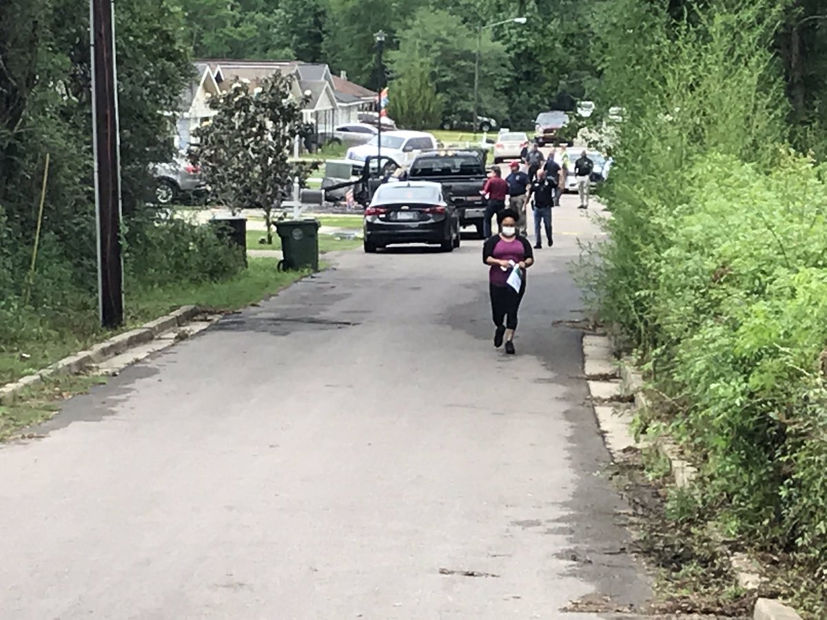 Some photos from plane crash site on Annie Christie Drive
