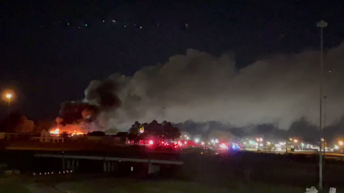 Area Fire fighting agencies are on the scene fighting a hotel fire on Highway 80 & Ellis Avenue