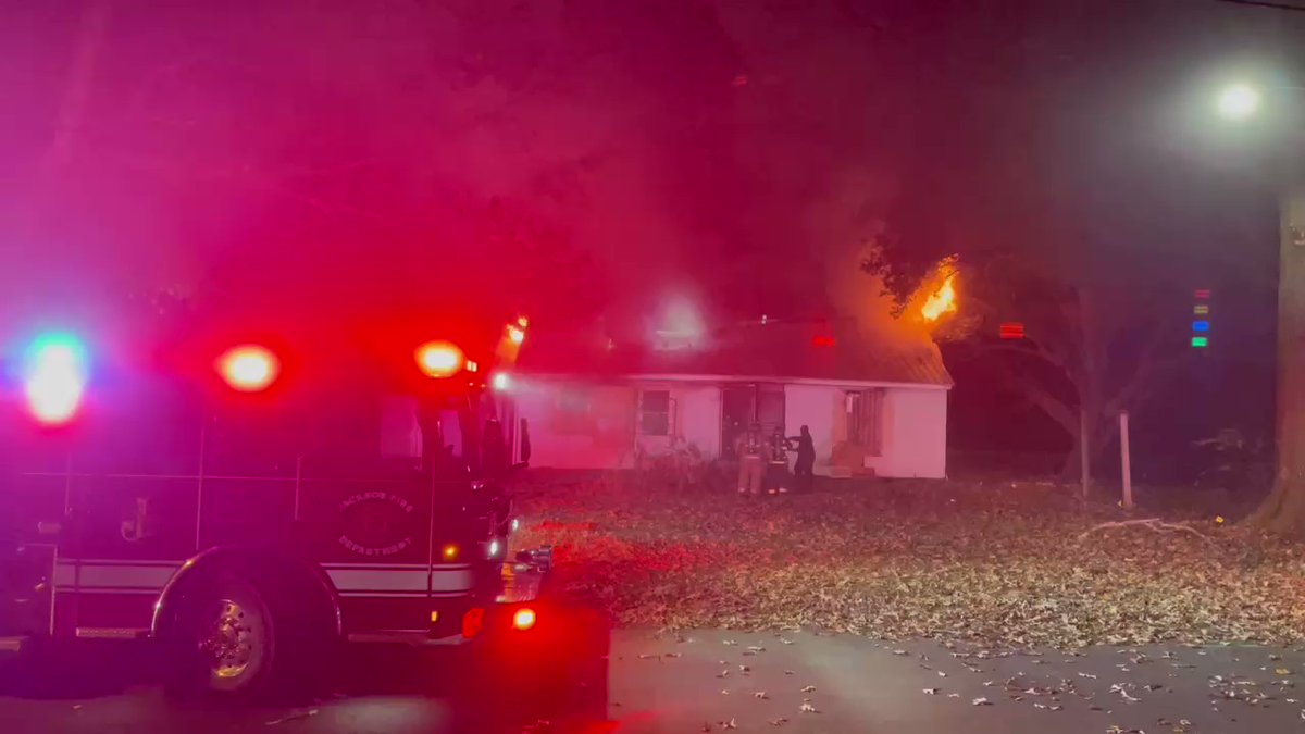 JFD is on the scene battling a blazing house fire on Kings Wood Avenue in south Jackson