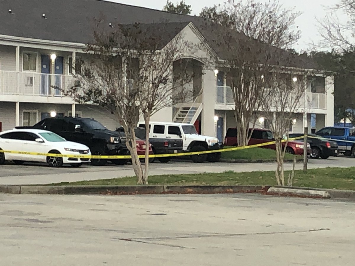 Bay St. Louis as two police officers are shot and killed after responding to a call at a motel around 4:30am. MBI & other agencies are in the scene. 