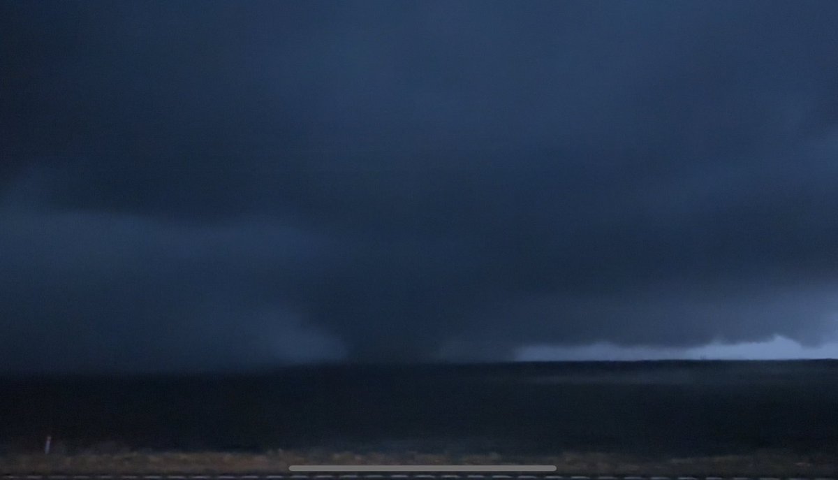 Some frame captures of the destructive tornado as a wedge on approach to Rolling Fork, MS